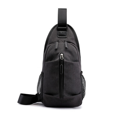 

2019 new fashion mens chest bag casual waterproof Oxford cloth Messenger bag
