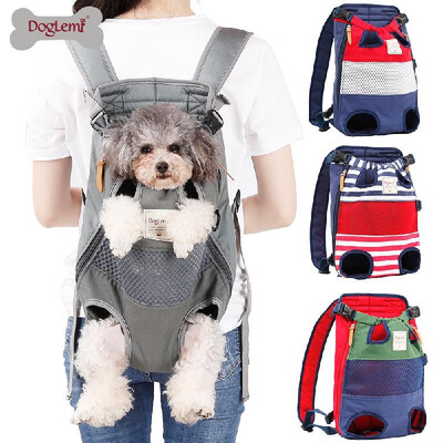 

Pet Knapsack Legs-Out Dog Front Carrier Hands-Free Chest Backpack Canvas Bag for Dog Cat Puppy Traveling Hiking Outdoor