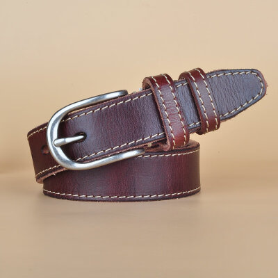 

Ladies leather belt retro old handmade first layer leather casual wild new washed leather soft