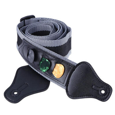 

Guitar Strap with 3 Pick Holders 3 Plectrums for Electric Acoustic Guitar
