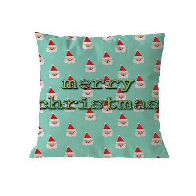 

Tailored Merry Christmas Pillow Cases Linen Sofa Cushion Cover Home Decor Pillow Core