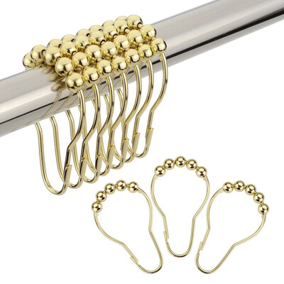 

Siaonvr Shower Curtain Hooks Rings Rust-Resistant Shower Curtain Rings Hooks 12Pcs