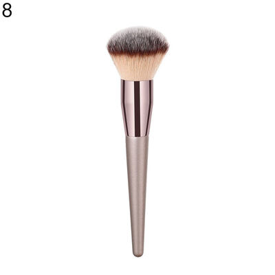 

1Pc Champagne Gold Handle Eyebrow Foundation Powder Flame Makeup Brush Portable