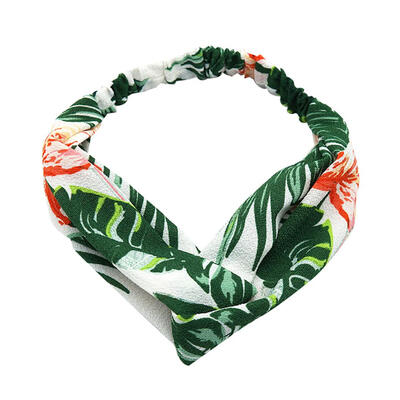 

Women Fashion Banana Leaf Flamingo Cross Hair Band Elastic Headband Headwear