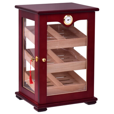 

150 Cigars Display Humidor Storage Cabinet with Hygrometer