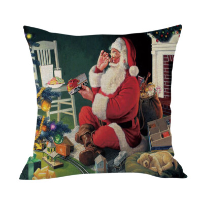 

Tailored Merry Christmas Cushion Cover Square Pillow Case Home Decor