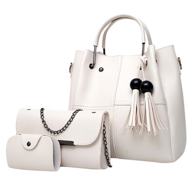 

Tailored 3PC Women Ladies Fashion Fringe Shoulder Handbag Purse Card Crossbody Tote Bag