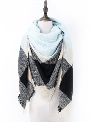 

2018 autumn&winter new plaid scarf acrylic square towel export shawl super thick thick export Europe&America