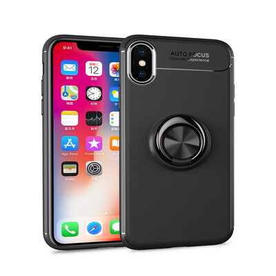 

Goowiiz Phone Case For Iphone XsXs MaxXR Luxury Metal Ring Magnetic Bracket TPU Shockproof Cooling