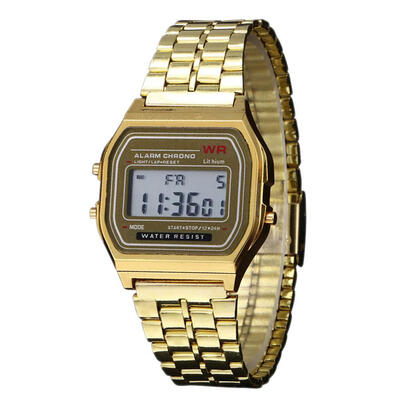 

2016 Vintage Men Women Stainless Steel Top Digital Alarm Stopwatch Watch