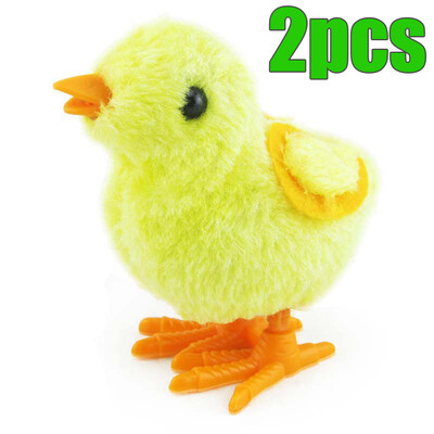 

YIWULA2PCS Clockwork Wind Up Hopping Toy Chick Christmas Stocking Filler Animal Toys