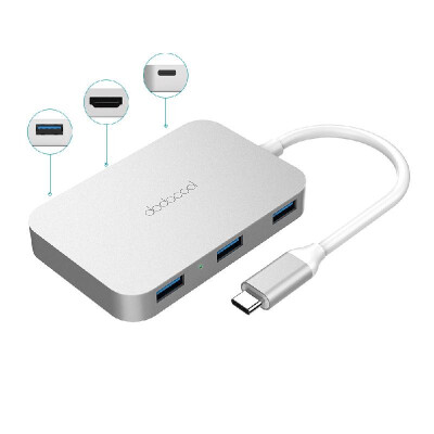 

dodocool 6-in-1 Aluminum Alloy Multifunction USB-C Hub with Type-C Power Delivery 4K Video HD Output Port&4 SuperSpeed USB 30