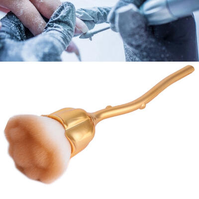

Greensen Rose Shape Soft Hair Nail Art Brush Manicure Nail Polishing Dust Powder Removal Brush