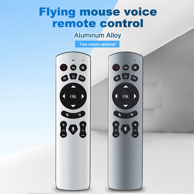 

Air Mouse Voice Remote Control 24G Wireless Aluminum Alloy Air Mouse Remote Control TK808 Grey