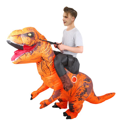 

Cute Inflatable Costume Adult Funny Clothes Halloween Party Birthday Cosplay Walking Tyrannosaurus Rex Outfit Inflatable Animal Dr