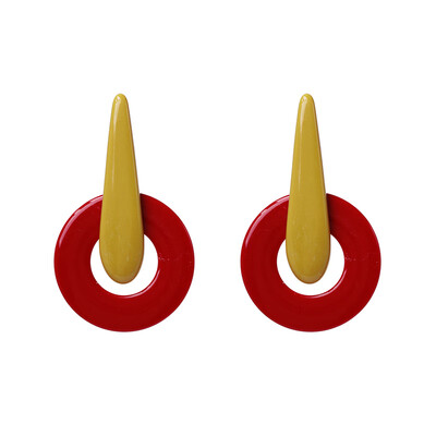 

AOTEMAN Vintage Acrylic Geometric dangle earrings big round statement earrings party jewelry Accessories wholesale 2019