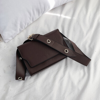 

Tailored Fashion Girls Leather Retro Solid Color Wild Shoulder Bag Messenger Bag
