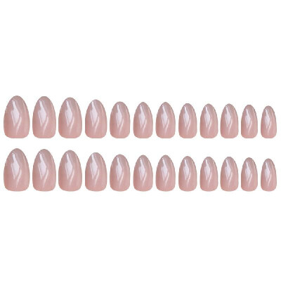 

Fake Nails Tips 24pcs 12 Different Size Natural Short False Nails Tips Full Cover Acrylic Artificial Nails for Nail Salons & DIY N