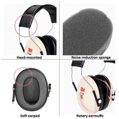 

3M H6A Protective Earmuffs Noise Reduction Soundproof Ear Muffs NRR 21dB SNR 27dB For Study Sleeping Work