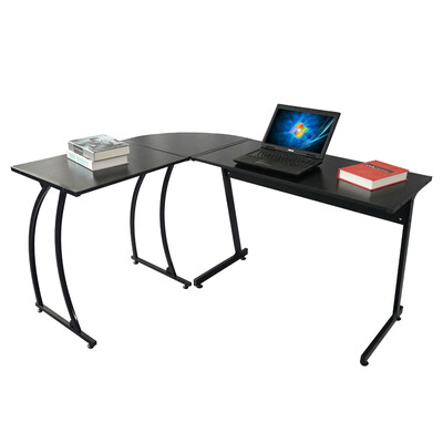 

Shaped Home Office Computer Desk PC Corner Laptop Table Workstation Furniture