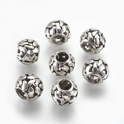 

Alloy European Beads Large Hole Beads Rondelle Antique Silver 105x95mm Hole 5mm