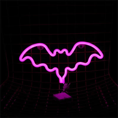

Bat Signs Neon Wall Lights Home Decor Room Bedroom Bar Party Supplies Decorative