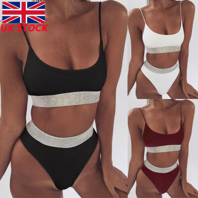 

Women Sexy Bikini Crystal Bandage Push-Up Swimwear Bathing Swimsuit Beachwear