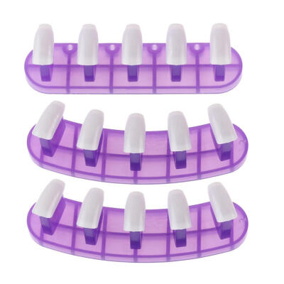 

3 in 1 Nail Holder Practice Training Display Stand with 15pcs Nail Tips