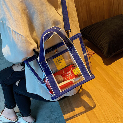 

Ins super fire bag 2019 new Korean fashion jelly bag fairy handbag transparent shoulder Messenger bag