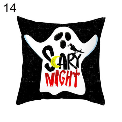 

Halloween Pumpkin Ghost Bat Trick or Treat Cushion Cover Pillow Case Sofa Decor