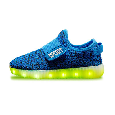 

Children Shoes With Light Boys And Girls Casual LED Shoes Kids LED Light Up USB 7 Colors Kids air mesh Shoes 25-37