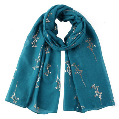 

Gobestart Women Fashion Women Ladies Scarf Leaves Wrap Silk Shawl Travel Scarves