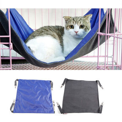 

Doglemi Pet Cat Cage Hammock Cat Pet Hammock Hanging Bed Cat Mat Kitty Bed Pad Reversible 2 Sides
