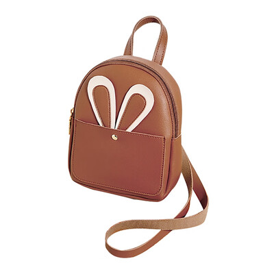 

Women Fashion 2019 New Hot Sales Girls Facilities Cute Bunny Small Backpacks Ladies Mobile Purse Solid Color Small Backpack
