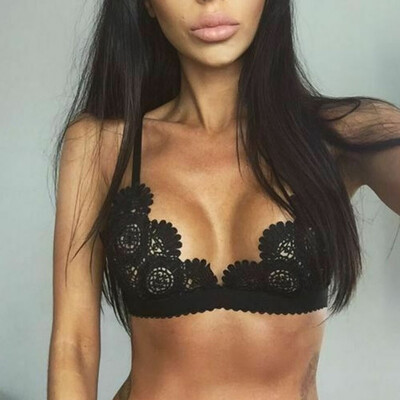 

Women Lingerie Lace Flowers Bralette Bralet Bra Tank Cami Crop Tops Vest Cami
