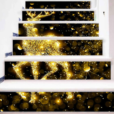 

〖Follure〗Christmas 3D Simulation stair stickers Waterproof Wall Stickers DIY Home Decor