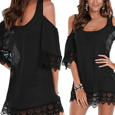

New Sexy Women Lace Crochet Bathing Suit Bikini Swimwear Cover Up Beach Dress