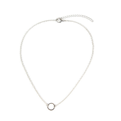 

New Simple Boho Round Small Circle Chain Chokers Necklaces Vintage Gold Color Necklaces For Women Girl Collars