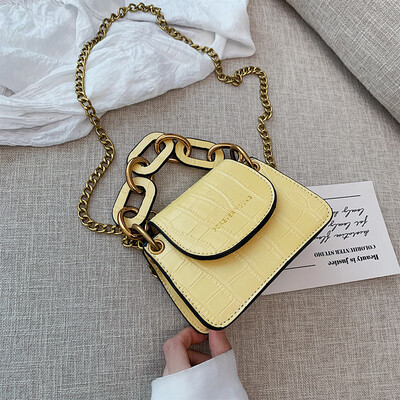 

Ins European&American fashion womens bag 2019 new bag personality mini bag chic single shoulder slant chain girl bag