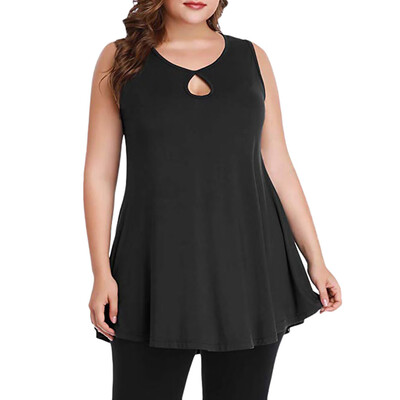 

Roseonmyhand Womens Sleeveless Plus Size Shirts Bouses Casual Round Neck Tank Tops