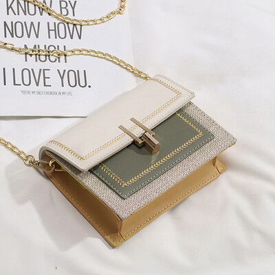 

French small crowdsourcing women 2019 new casual simple girl shoulder bag Joker chain Messenger bag