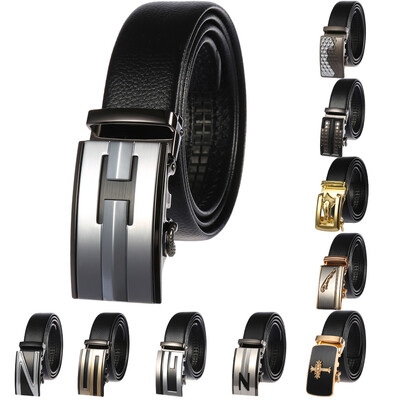

Belt PVC Mens scratch-resistant edge automatic belt mens automatic buckle LY87824-1
