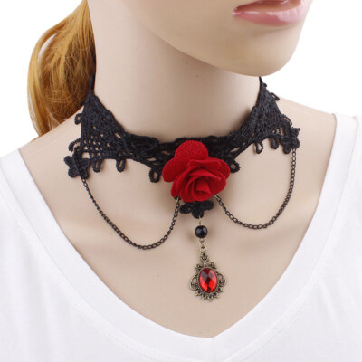 

Wedding choker necklaces Gland De Tatouage Choker Collier Noir Dentelle Choker Collier Vintage Femmes