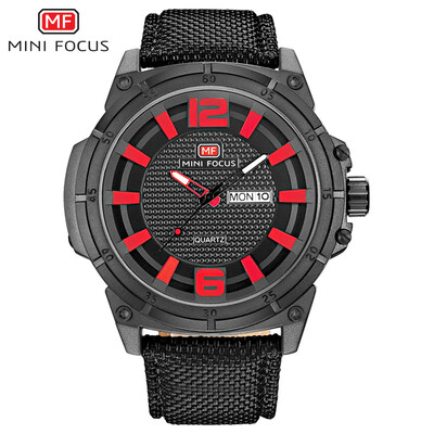 

MINI FOCUS Fox mens watch quartz watch outdoor frosted case calendar waterproof nylon belt