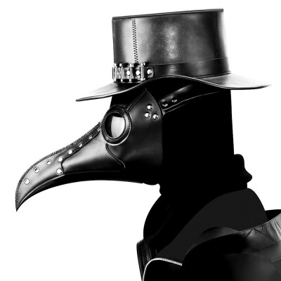 

2019 New Plague Doctor Mask Beak Doctor Mask Long Nose Cosplay Fancy Mask Leather Halloween Party beak Mask Movie Theme Props