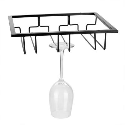 

Greensen Metal Iron Wine Cabinet Rack Kitchen Dining Bar Cup Holder Hanger Shelf