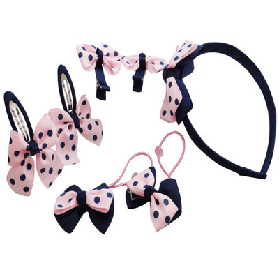 

7PcsSet Kids Girl Bow Headwear HairpinHairbandElastic Headband