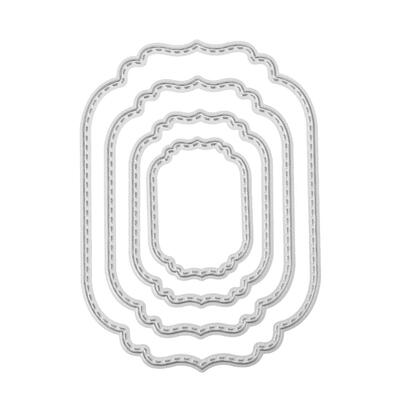 

4pcs Square Frame DIY Cutting Dies Stencils Scrapbook Embossing Album Cards
