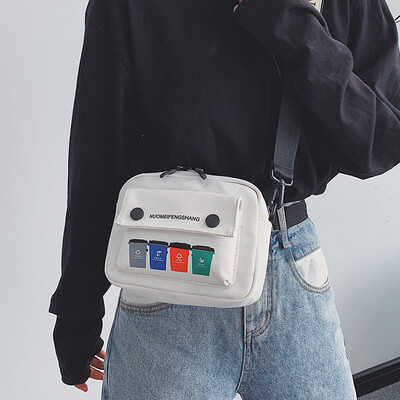

Cute small bag female bag new 2019 fashion canvas bag foreign shoulder bag wild ins girls crossbody bag