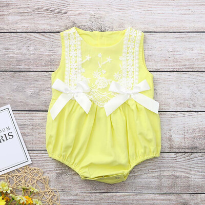 

Infant Baby Girl Kid Newborn Lace Bow Floral Romper Bodysuit Sunsuit Outfits